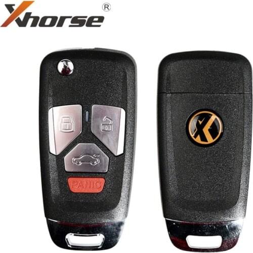 Xhorse VVDI2 XNAU02EN Wireless Remote Key For Audi Flip 4 Buttons Key 5pcs/lot