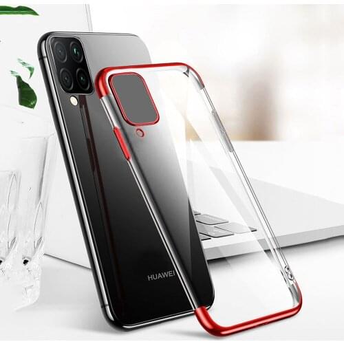 Case For Huawei P40 Lite Transprent Plating Soft Slim Phone Coque Cover On For Huawei P40 Lite P40Lite E P40 Pro Phone Case