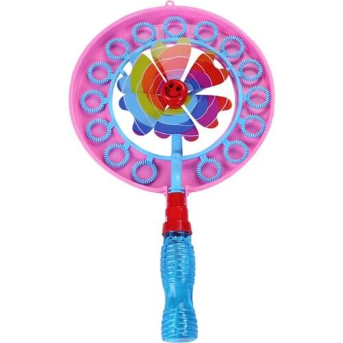 Colorful Windmill Bubble Blower Pinwheel Bubble Wand Spinner Bubble Maker Non-toxic And Safe For Children Ages 3 And Up