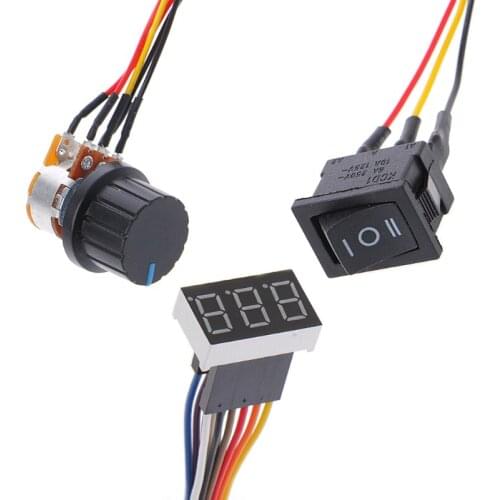 DC 10-55V 12V 24V 36V 60A PWM DC Motor Speed Controller CW CCW Reversible Switch