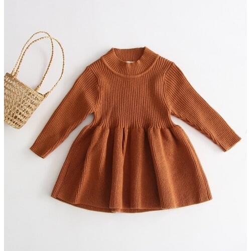Girls Kids Knitted Dress Winter Autumn Warm Christmas Dress Toddler Baby Dress for Girl Princess Dress Fashion Clothes