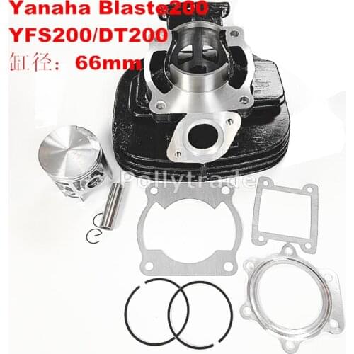 For Yamaha Blaster 200 YFS200 Cylinder Piston Gasket Cylinder Head Kit 1988-2006 2XJ-11111-00-00, 2XJ-11311-02-00 66mm