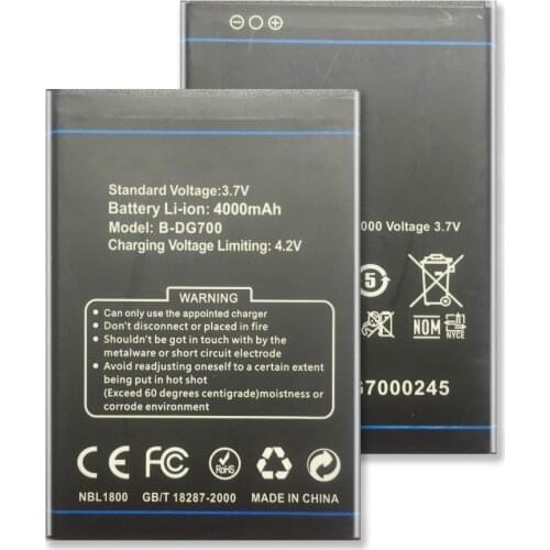 For Doogee DG700 Titans 2 B DG700 Li-ion Polymer Batteries For Doogee DG700 Titans 2 Smart Phone Battery 3600mAh B-DG700