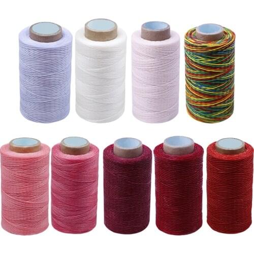 LMDZ 150D 250M Leather Craft Sewing Waxed Thread Heavy Duty Waxed Coarse Whipping Thread 1mm Leather Hand Stitching Multi Color