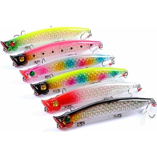 Outdoor Fishing Popper Fishing Lure Set 11.1cm/13.2g Hard Artifical Bait For Top Water Wave Climbing Fishing Bait Accessories