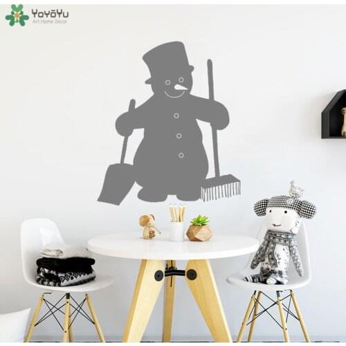 YOYOYU Wall Decal Snowman Pattern Adhesive Modern Christmas Wall Stickers Interior Window Shop Decor Kids Room Decoration CT805