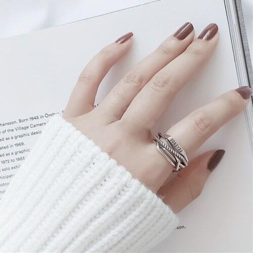 New Charm Irregular Letter Finger Ring For Women Men Vintage Boho Knuckle Party Rings Punk Jewelry Girls Gift