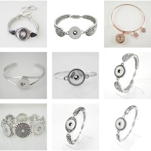New Fashion 20mm 18mm Snap Button Bracelet DIY Jewelry 5pcs/lot KD3014