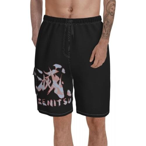 Causal Breathable Quick Dry Humor Graphic Anime Harajuku running Kisatsutai (2) Male Shorts