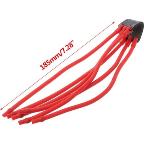 Slingshot Band Group Leather Pocket Rubber Band Latex Powerful Catapult Replacement Outdoor Hunting Shooting Tube Sling Elastic