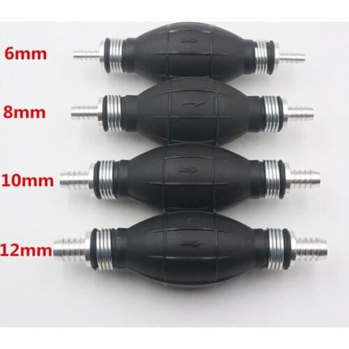 6mm/8mm/10mm/12mm Hand Fuel Pump Line Rubber Aluminum Hand Primer Bulb diesel oil transfer petrol for Car Boat Marine Outboard