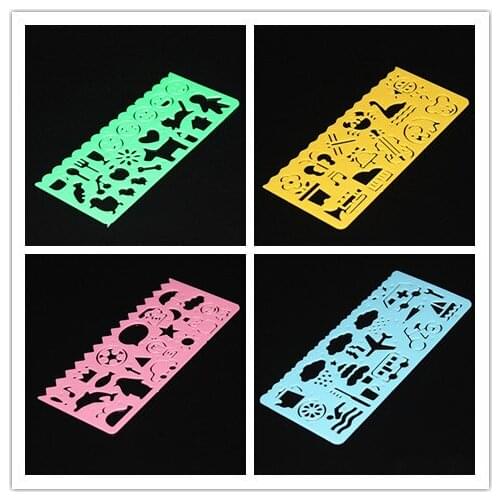 50sets drawing template for Children in kindergarten Cartoon students new lovely simple picture ruler funny Stationery gifts