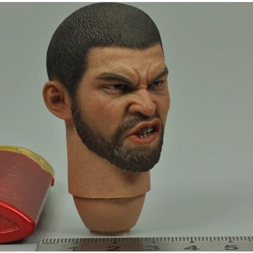 1/6 Scale Male Haed Sculpt SE070 Empire French Knight Apprentice Knight Tough Guy Fit For 12" Action Figure Body In Stock