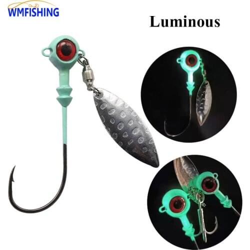 Big Eyes Jig Head Hook 6g/7.5g/12g Carbon Steel Round Head Fishing Hooks With Treble Hooks Spinner Bait Soft Worm Assist Hook