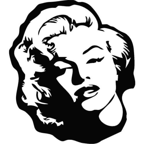 15cm*17cm Marilyn Monroe Cartoon Car Styling Decor Vinyl Car Sticker Black/Silver S3-5716