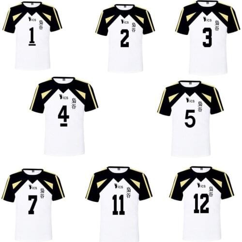 2021 New Costume Haikyuu!! Bokuto Koutarou Cosplay T-shirt Fukurodani Volleyball Club Tops Akaashi Keiji Sportswear Adult S-6XL