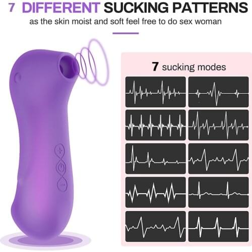 7 sucking modes simulation of mouth love Portable mini stimulate Sex toys climax massager for Woman male magnetic USB charging