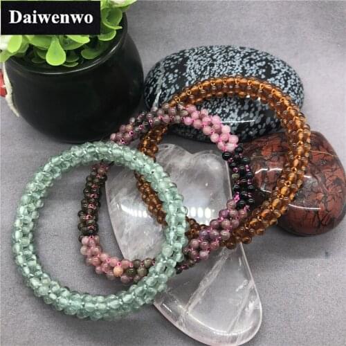 Orange Sun Stone Colorful Tourmaline Apatite Small Beads Bracelet
