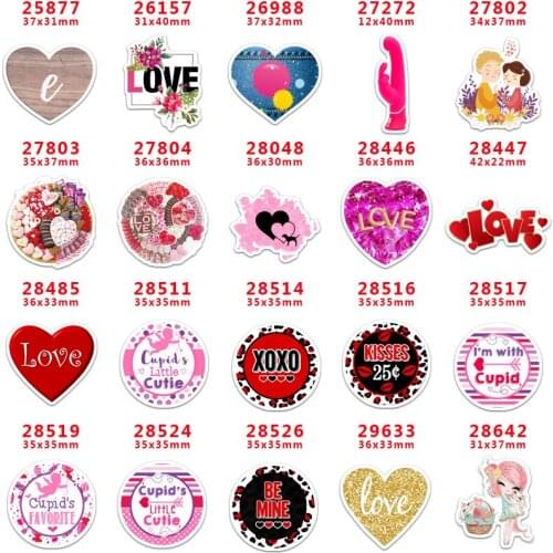 Free shipping 30 pcs Vanlentines day cartoon character planar resin PR 25877