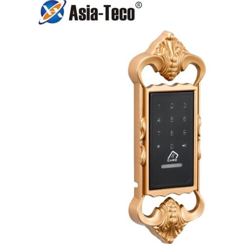 RFID card reader Golden color office cabinet safety locks wooden furniture locks with for gym/apartments/spa center etc