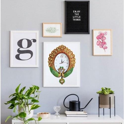 Hot Sale Perfect Design Home Decor Diamond Painting Clock Kits Full Drill Round Diamond DIY Decor Wall Watch