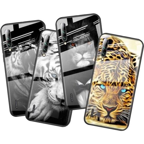 Tempered Glass Cover Tiger Lion Leopard African For Xiaomi Mi 11 11i 10T CC9E CC9 9T Note 10 Ultra Pro Lite 5G Phone Case