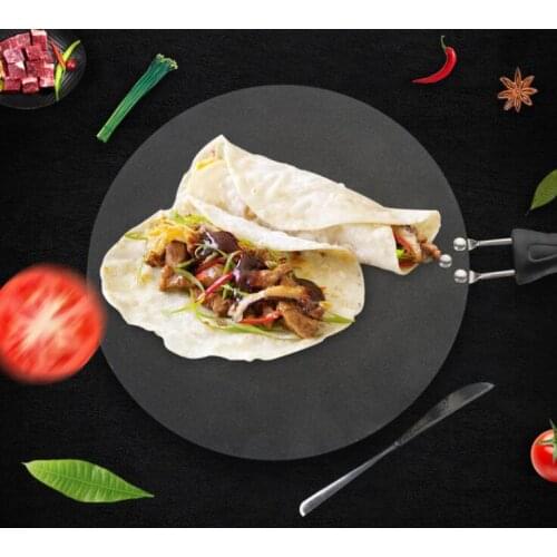 Upspirit 30cm Iron Round Griddle Non-stick Crepe Pan for Pancake Egg Omelette Frying Gas Induction Cooker Cookware Kitchen Tools