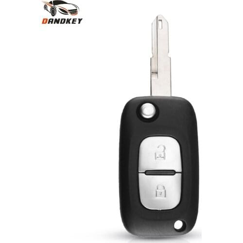 Dandkey NE73 Blade 2 Button Flip Folding Car Remote Key Shell Case For Renault Logan Clio Master Traffic Kangoo Megane laguna