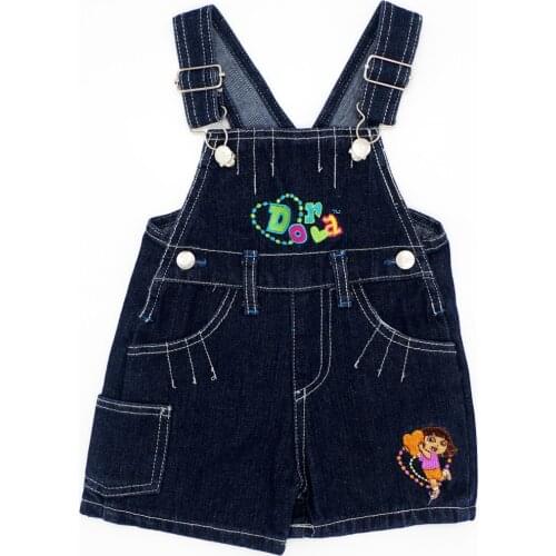 Pattern Random Color Fashion Baby Boys Girls Bib Pants Children Denim Overall Trousers Kids Cartoon Infant Jeans Jumpsuits Pants