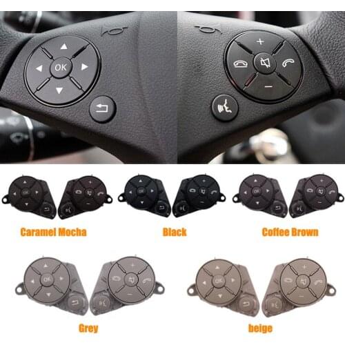 Multi-function steering wheel switch button Audio Control Buttons Bluetooth mobile phone for Benz W204 W212 C E GLK Class