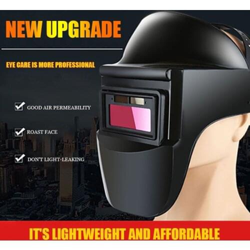 Face welder cap with full face shield for welding mask automatic light baking face ware каска строительная przyłbica ochronna ма