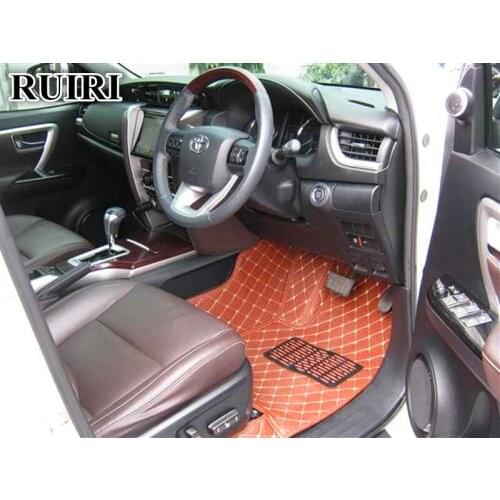 Custom car floor mats + trunk mat for Right Hand Drive Toyota Fortuner 7 seats 2020-2016 waterproof carpets for Fortuner 2019