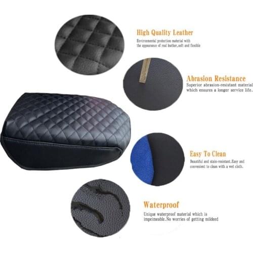 Auto Center Console Armrest Cushion Leather Cover for Ford F150 2015-2020