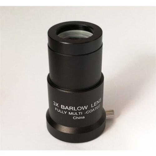 Astronomical Telescope Accessories 1.25 Inch 31.7mm 3x Extender 3 Times Barlow Lens Optical Lens Metal