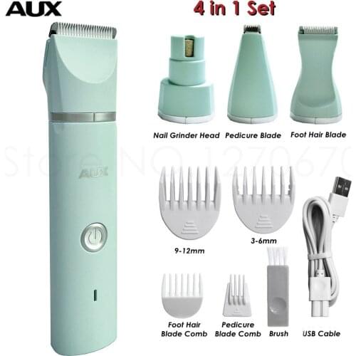 Professional Silent Cat Dog Hair Trimmer Paws Nail Grinder Animal Foot Hair Cutter Remover USB Rechargeable Pet Grooming Clipper