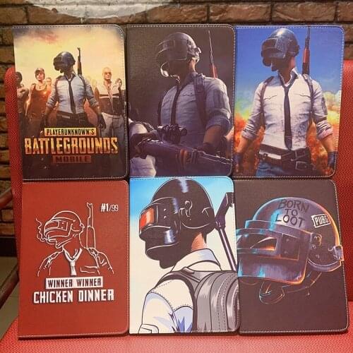 Fashion PUBG War Game Helmet Tablet Case For iPad 6th Air 1 2 3 Mini 4 5 Pro 9.7 2017 2018 2020 Cover