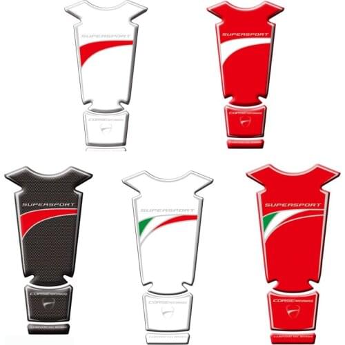 Motorcycle Tank Sticker Decals 3D Tank Pad Fish Bone Sticker Tank Pad Protection For Ducati Supersport 2016 - 2017 SS 2016 2017