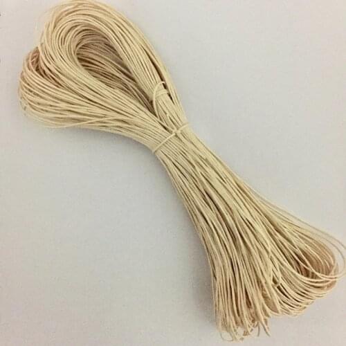 DIY Waxed Cotton Cord String Twisted String Thread Line Rope 1mm 70Meters/Set for Jewelry Making Baby Teether Wood Color