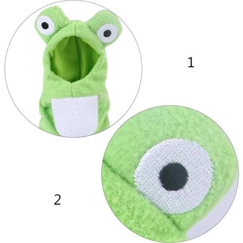 Funny Frog Shaped Birds Clothes Parrots Costume Cosplay Winter Pet Accessories 449C