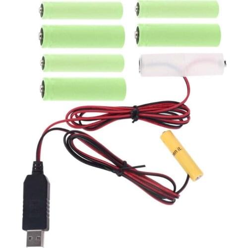 USB Powered Convert to 6V Dual AA AAA Battery Eliminator Can Replace 4pcs 1.5V LR6 AA LR03 AAA Battery Elimination Cable Line
