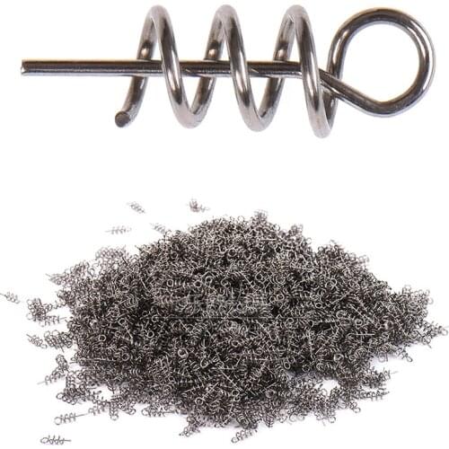 50-100pcs/Bag Pesca Fising lure 14mm Fishing Pin Spiral Fishing bait Steel Fishing Spring Of Fishing Accessories