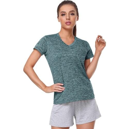 O Neck Short Sleeve Moisture Wicking Athletic Woman Tshirts Sport Activewear Top Summer Tee Trend Style Vogue Clothing Рубашки 5