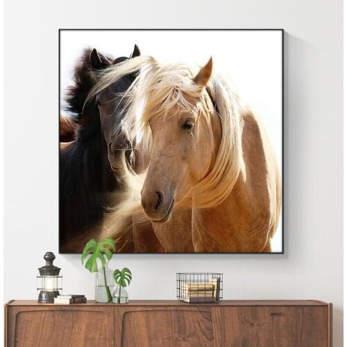 Nordic Nature Wild Horse Animal Scandinavian Canvas Painting Posters and Prints Cuadros Wall Art Picture for Living Room Decor