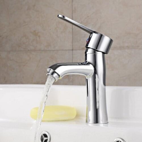 Basin Faucet Single Handle Hole Bathroom Sink Faucet Basin Tap Modern Kitchen Hot and Cold Water Mixer Tap Crane Deck Mounted