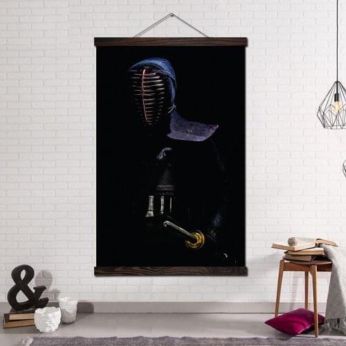 Modern Art Wall Art Decor Posters and Prints Canvas Painting Home Decor Poster Decorative Picture Japanese Art Samurai Kendo
