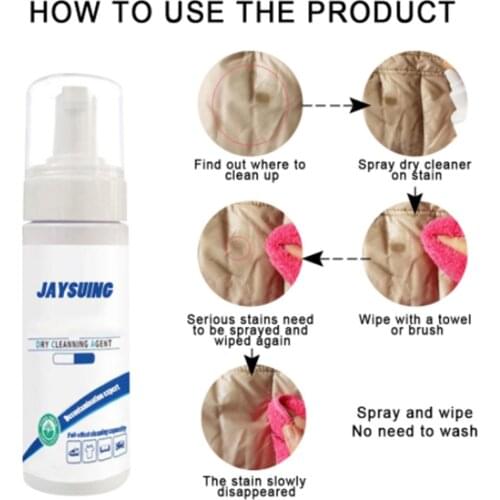 Foam Cleaner Supplies Detergent Down Wash-free Spray Waterless Foam Cleaner Waterless For Clothing Shoes Bag Dry Cleaning Agent