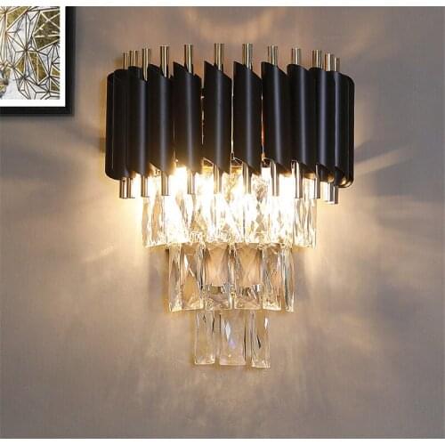LED Wall Sconces Lighting Bedroom Living Room Crystal Wall Lamp AC90-260V Bedside Decor Wall Light Fixture