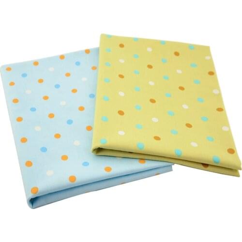 Booksew Little Point Pattern 100% Cotton Fabric 2pcs/lot Cloth Sewing Quilting Fabric for Needlework Patchwork Handmade Material