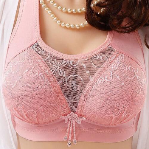 Full cup thin Anti-sagging underwear plus size wireless lace Womens sports bra breast cover Receiving auxiliary milk Lace Bras