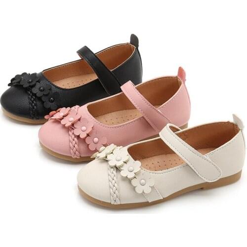 Girls Leather Shoes Fashion Flat Pump Princess Casual Shoes Size 26-35